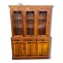Large Glass Fronted Display Cabinet Dresser. With Internal Lighting.