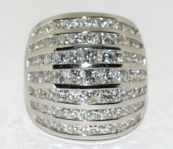 Heavy 925 silver 7 band ring size M