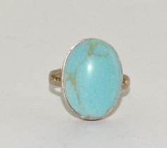 925 silver Turquoise ring size N