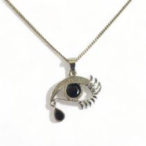 925 silver Seeing Eye pendant necklace