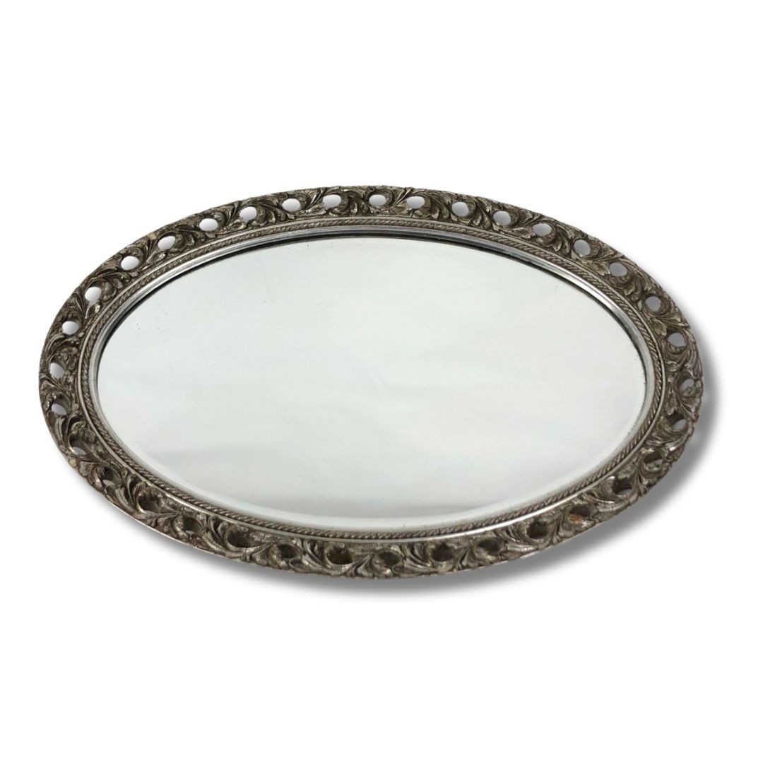 Oval Mirror with Decorative Moulded Surround