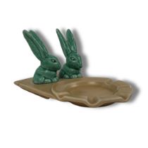 Sylvac Harry the Hare Ashtray with 2 hares. In the more sought after colour palette. Model 1181
