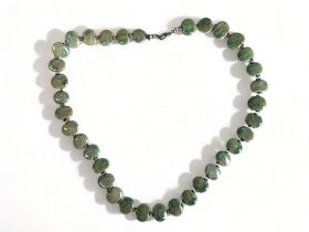 A Handmade Polished Stone Necklace.