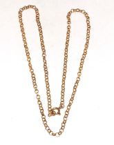 9ct gold rope neck chain 50cm long 5.2g