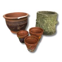 Assortment of Garden Pots - Reconstituted Stone Bark Effect & Terracotta Assorted Sizes