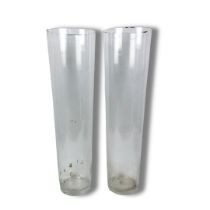 Two Large Glass Vases/Candle Holders
