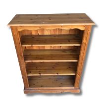 Honey Pine Book Shelf Unit H-122cm W-91.5cm D-36cm