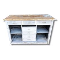 Wooden Florists Shop Counter W- 133cm H- 85cm D - 55cm