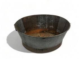 A Large Oval Galvanised Bath/ Planter