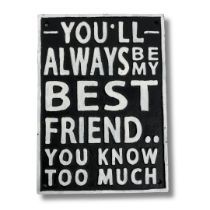 Cast Metal Best Friend Plaque