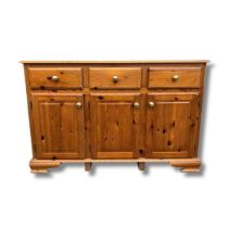 Honey Pine Sideboard A/F H- 86cm W-135cm D- 45.5cm