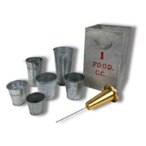 Florists Galvanised Tin Container & Flower Pots