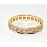 9ct gold ladies Diamond full eternity ring Size S