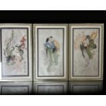 Three Chinese Signed Watercolours 20th Century - "Shao Si Ming", "Yun Zhong Jun", "Yue Yu Feng Hou