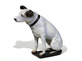 A LARGE HMV 'NIPPER THE DOG' ADVERTISING FIGURE. Height - 34.5CM