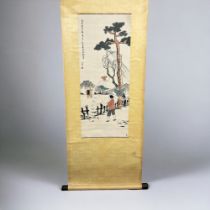 A Chinese school Watercolour scroll painting.