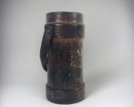 A WWI military Cordite / shot bucket. With Royal coat of arms. BH & G ltd. Height - 40cm