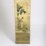 A Chinese school watercolour scroll painting.