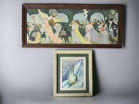 Georges Meunier "Spring Challenge" Art nouveau coloured Lithograph. Together with a 20th Century
