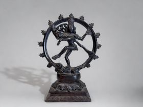 A SHIVA NATARAJA BRONZ. India, 19th century. Depicting Shiva as 'Lord of the dance'. In Natya