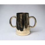 A VICTORIAN ELKINGTON & CO TWIN HANDLE PRESENTATION CUP / TANKARD. Retailed by Spiers & son. Pattern