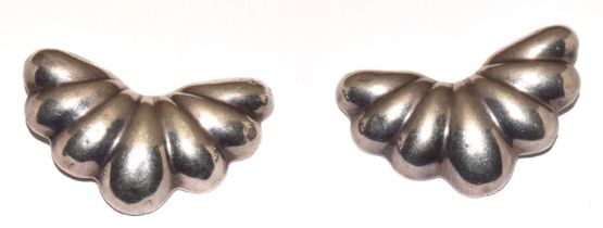 925 silver clip on earrings in the form of butterflies 30g