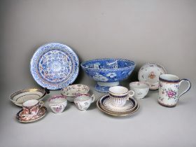 A COLLECTION OF GEORGIAN & LATER CERAMICS. Including Wedgwood pearlware, Mintons Semi china '