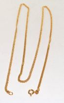 9ct gold tight link neck chain 61cm long 10g appears unworn