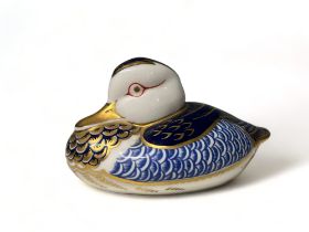 A royal Crown Derby 'Duck' paperweight. With original stopper.
