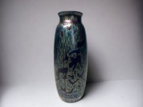 A studio glass Iridescent glass vase. Attributed to Michael Harris for Royal Brierly. In the 'Loetz'