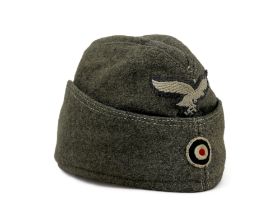 A Side Cap in the style of a German Luftwaffe NCO's Side Cap.