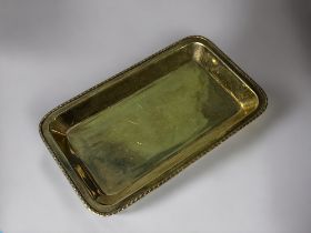 Asprey of London, silver gilt pin tray. London, 1932 hallmarks. 12.5 x 7.5cm Weight - 64g