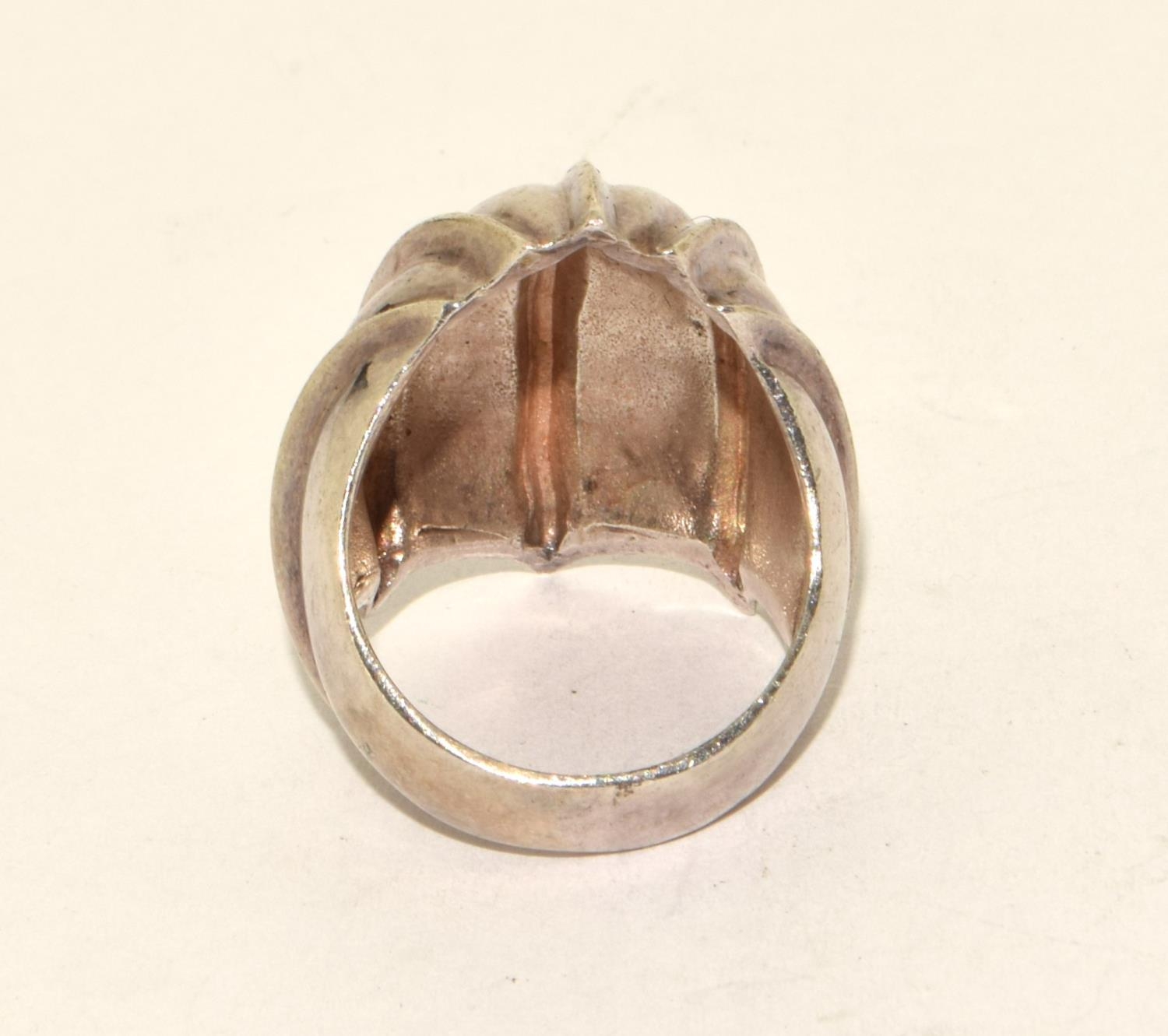 925 silver ladies ring designed as a shell size L  - Image 3 of 3