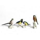 Three Karl Ens porcelain bird figures. 