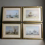 Henry Redmore (1820-1887) - Framed Nautical Prints x 4 