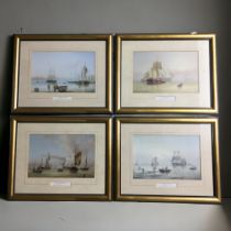Henry Redmore (1820-1887) - Framed Nautical Prints x 4