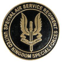 Cast metal SAS regiment plaque ref 83