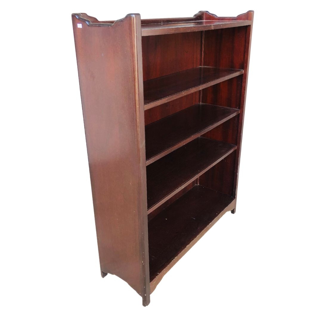 20th Century Mahogany Bookcase having Olivewood & Fruitwood Cartouche. Height 102cm x width 92cm x d - Bild 2 aus 3