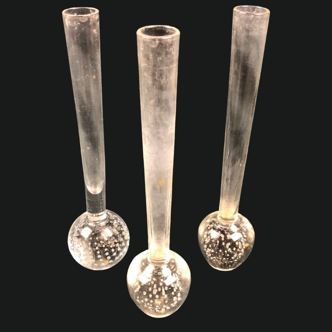 Three Glass Bud Vases 