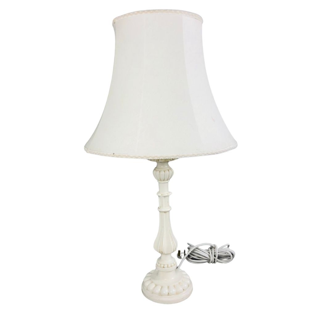 large Plaster Table Lamp with Shade height 60cm  - Image 6 of 6