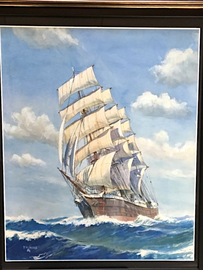 Peter MacDonagh Wood British Artist (1914-82), "Lawhill" Clipper Watercolour Original, Signed and da - Image 6 of 8