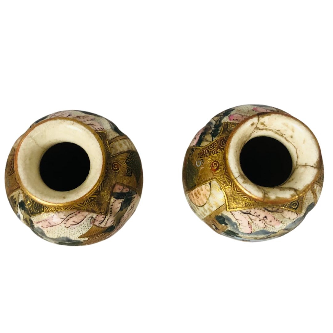 Pair of Japanese Satsuma Vases  - Image 3 of 5