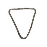 Men's sterling silver curb link chain. Weight - 58.2gms 