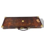 Antique Holland & Holland leather Gun case. Fitted interior and original labels. 84 x 29 x 9cm