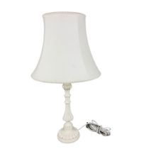 large Plaster Table Lamp with Shade height 60cm