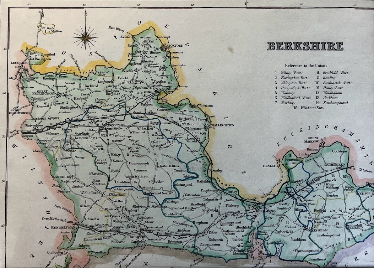 C1840 hand coloured map of Berkshire.  - Image 2 of 3