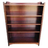 20th Century Mahogany Bookcase having Olivewood & Fruitwood Cartouche. Height 102cm x width 92cm x d