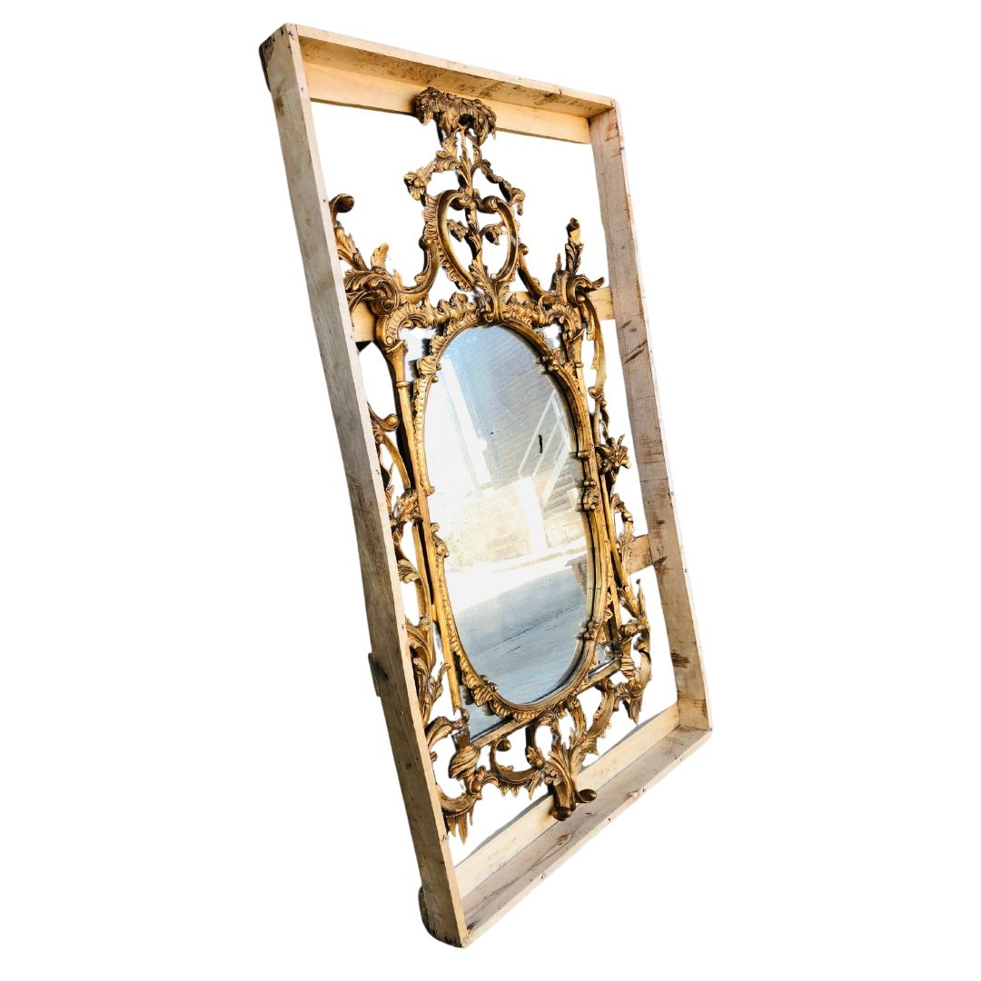Very Large Giltwood Framed Mirror in the Rococo Style having weathered plates. Approx Height 159cm x - Image 2 of 3