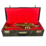 Cased with mouthpiece. Trumpet   Rose Hill Instruments. serial no 627909 