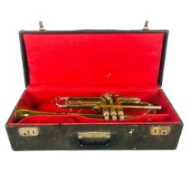 Cased with mouthpiece. Trumpet   Rose Hill Instruments. serial no 627909